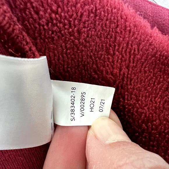 Athleta Cozy Karma Asym Pullover Sweatshirt SlmallDecadent Red - Picture 8 of 8